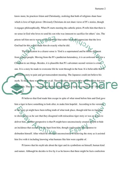 Life Of Pi and Spiritual/Psychological Enviroments