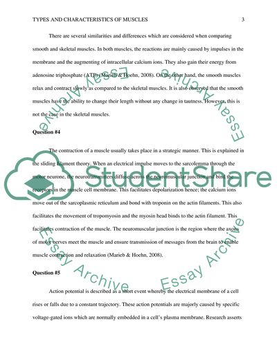 Types and Characteristics of Muscles