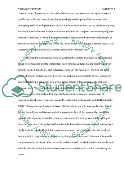 Is Feminism Still Necessary Within the United States