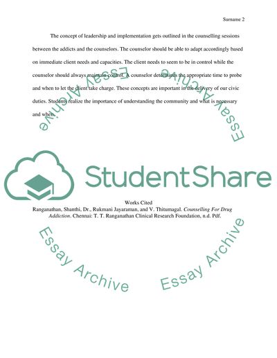 Civic learning summary of rehab facility visitation