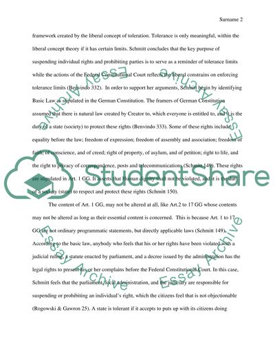 The Basic Law and the Limits of Toleration