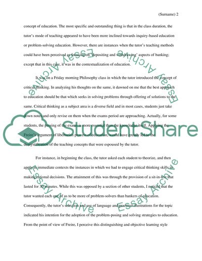 Banking concept of education