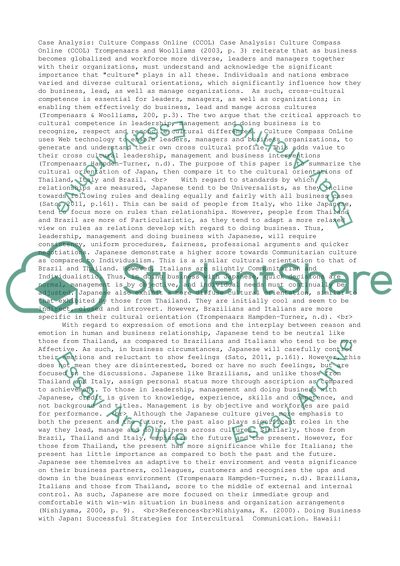 Case Analysis: Culture Compass Online (CCOL)