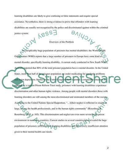 Discrimination Against Prisoners with Learning Disabilities