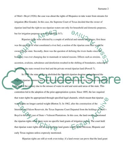 Texas - Water Riparian Rights (years 1836-1986)