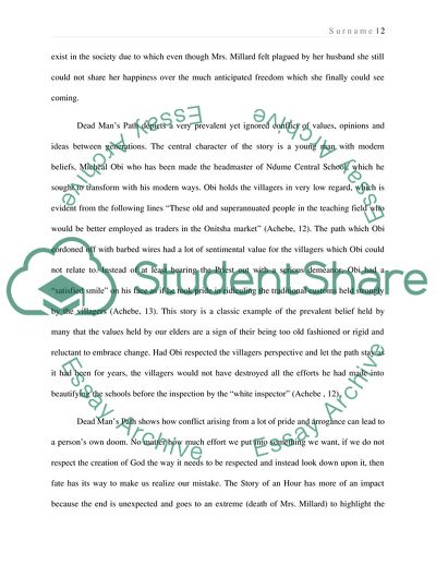 Comparison essay: compare 2 short stories