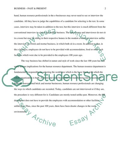 Work and how it has changed in the past 100 years and what effect it has had on resource managers