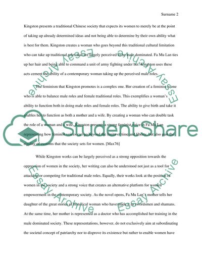 Anzaldua and Kingstons Feminist empowerment