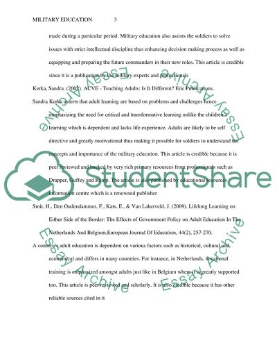 Exploring Military Education