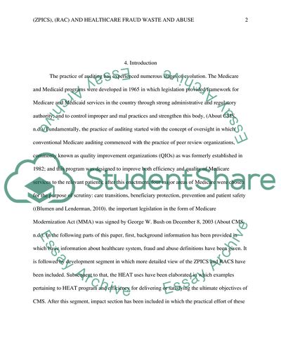 (ZPICS), (RAC) and Healthcare Fraud Waste and Abuse