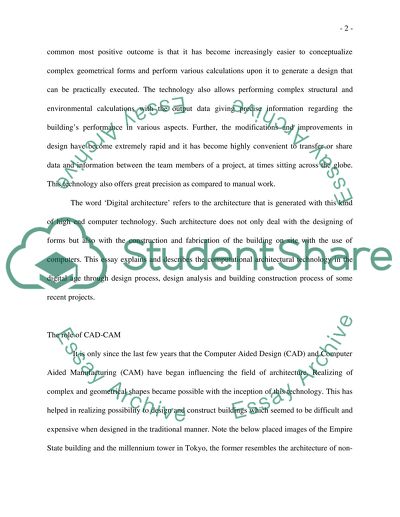 Architectural Forms in the Computer Age