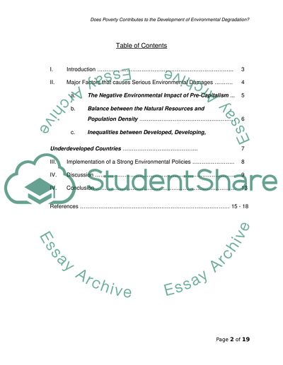 Poverty contributes to environmental degradation.Discuss