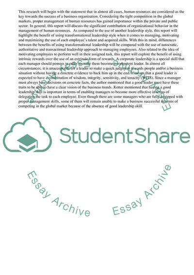 Significance of Organizational Behaviour in Managing Human Resources