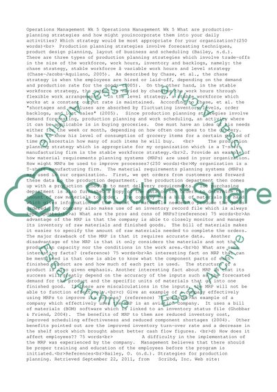 Operations Management wk5