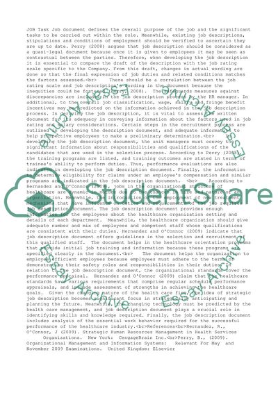 Job Description Document