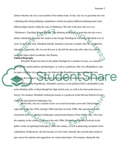 Elizabeth Warrens Biography