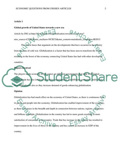 Global Growth of United States