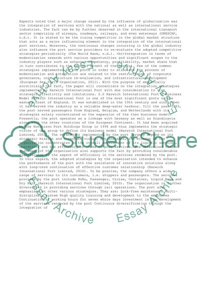 Harwich International Ports Business Model