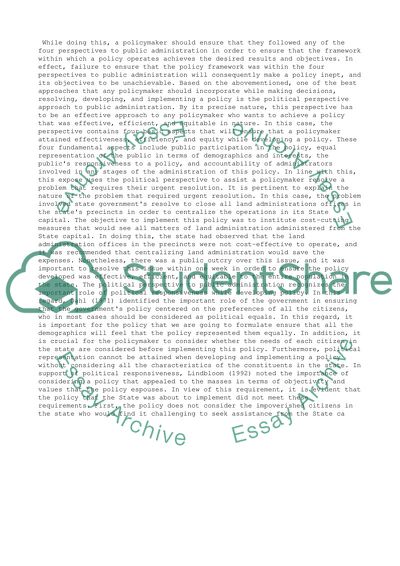 Advise a policy maker