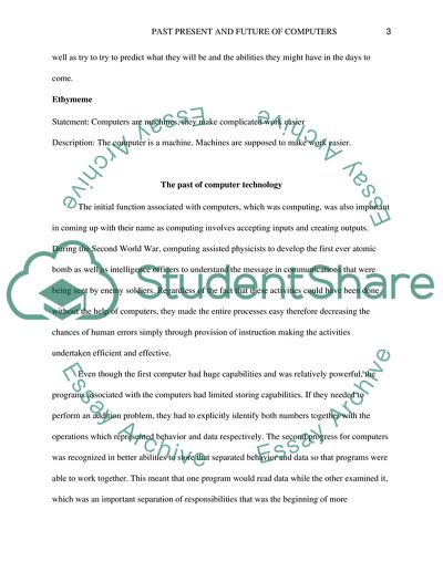 Past Present and Future of Computers