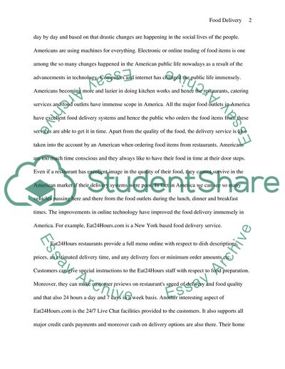 How Delivery Sevice Affect Americans Life