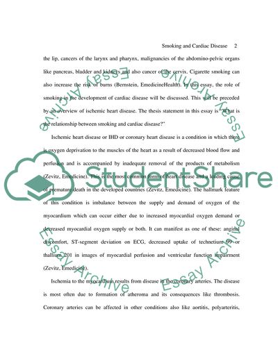 Smoking and Risk of Cardiac Disease
