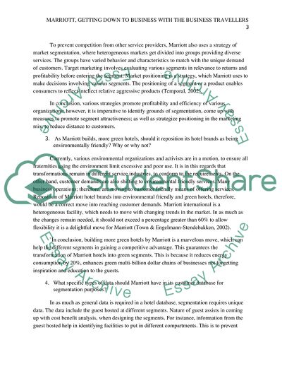 Marriott: Getting Down to Business with the Business Travelers