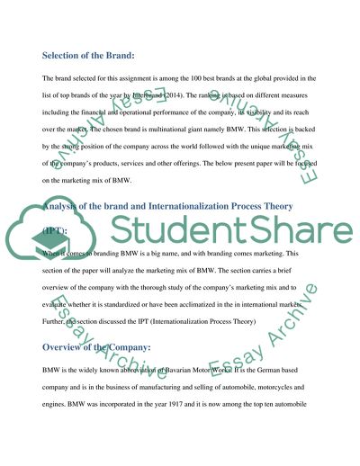 The Marketing Mix of BMW