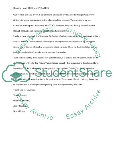 Recommendation of the Appropriate Weapon