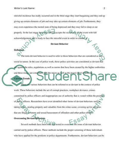 Job related concerns