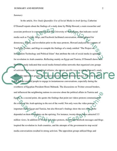 Summary and Response