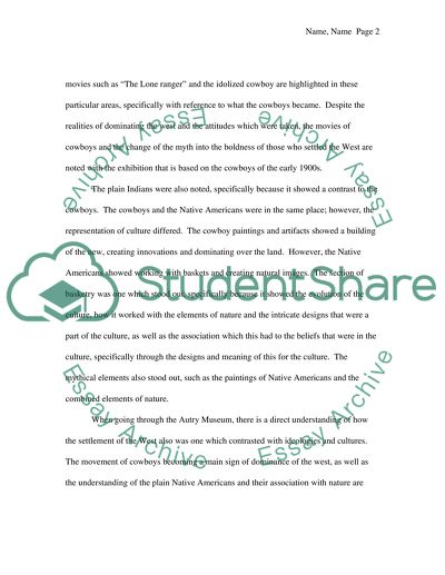 A museum visit to autry museum los angeles and its relation to class