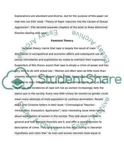 Rape Abuse Rate from Criminology Point of View