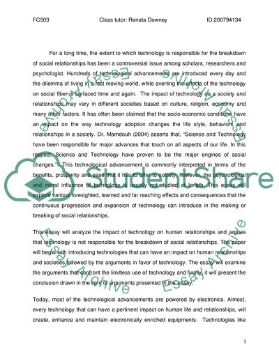 Social Impact of Technology