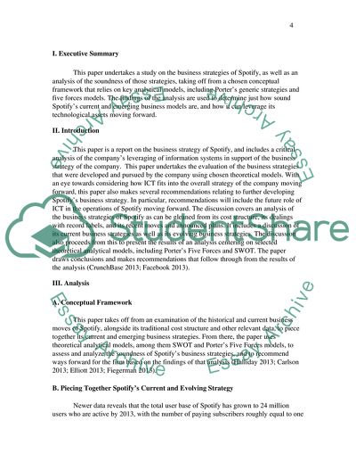 Analysis of Spotifys Business Strategy