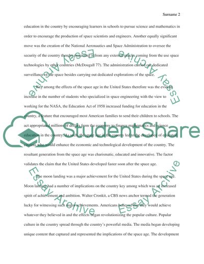 Impacts of Space Age in America