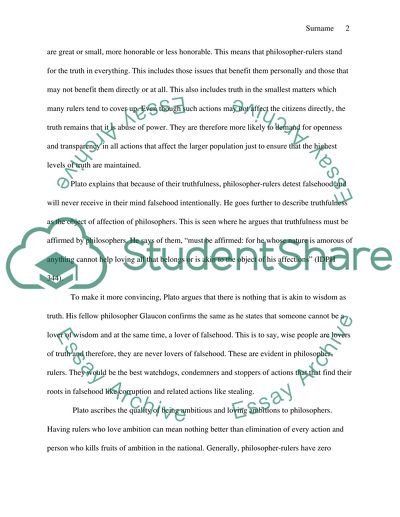 Theories of Plato about Philosopher-Rulers