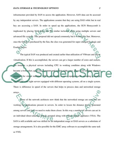 Infrastructure for Data Storage