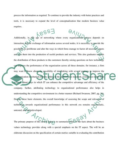 Impact of Technology on Organizational Performance