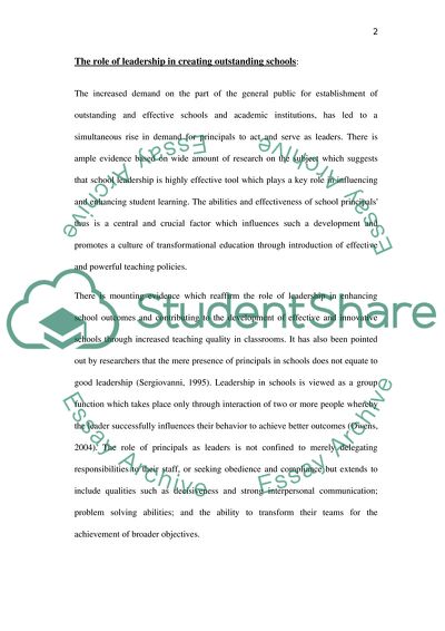 The Principals Role in Building a New Culture at School