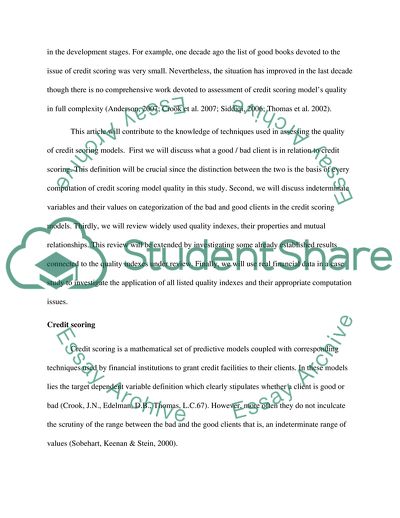 Influence of Indeterminate Values on Predictive Ability of Scoring Models