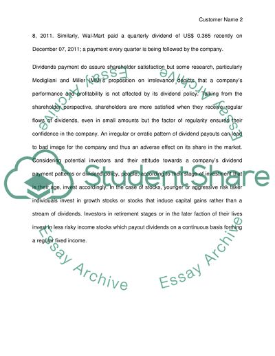 Dividend Policys of Companies