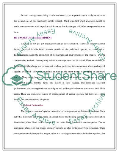 The Simplicity and Complexity of Endangerment