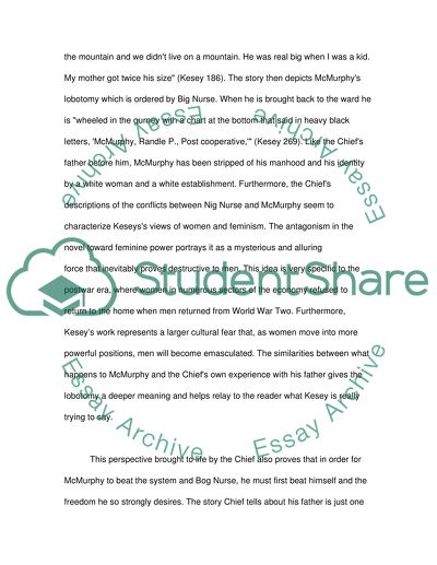 One flew over the cuckoos nest Book Report/Review