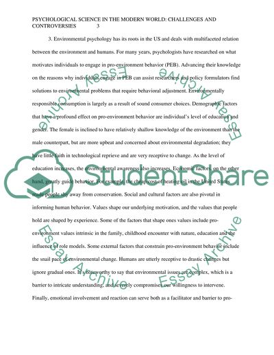 Psychological Science in the Modern World: Challenges and Controversies