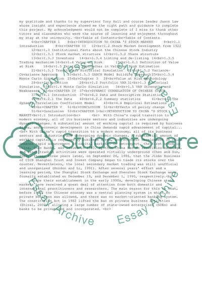 Phd thesis on value at risk