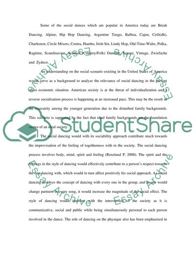 Immorality of Modern Dances