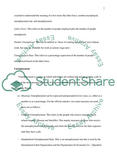 The Impact of Unemployment on the Economy