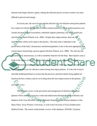Infection among Burn Patients