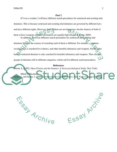 Open Prisons and the Inmates